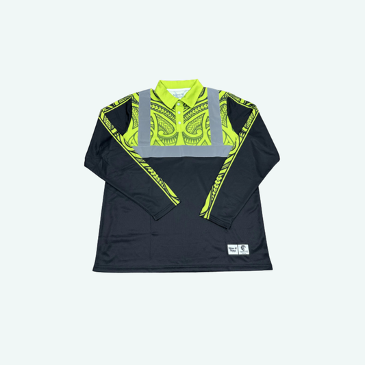 Hi-Viz Reflect Long-Sleeve Polo (Yellow)