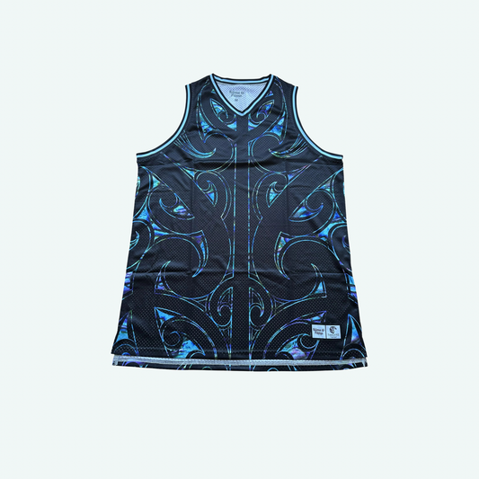 Singlet-Black Pāua
